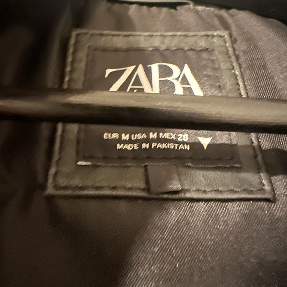 Zara Black Leather Jacket - Picture 3 of 3